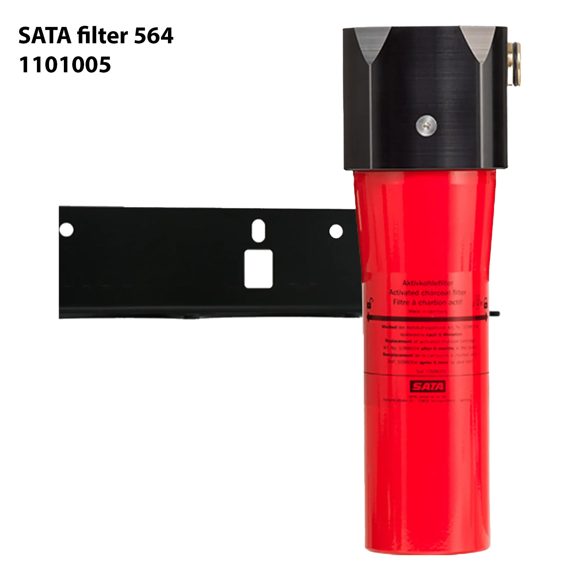 SATA filter 564 1-stufiger Aktivkohlefilter zur Nachrüstung von SATA filter 544 mit Wandhalterung