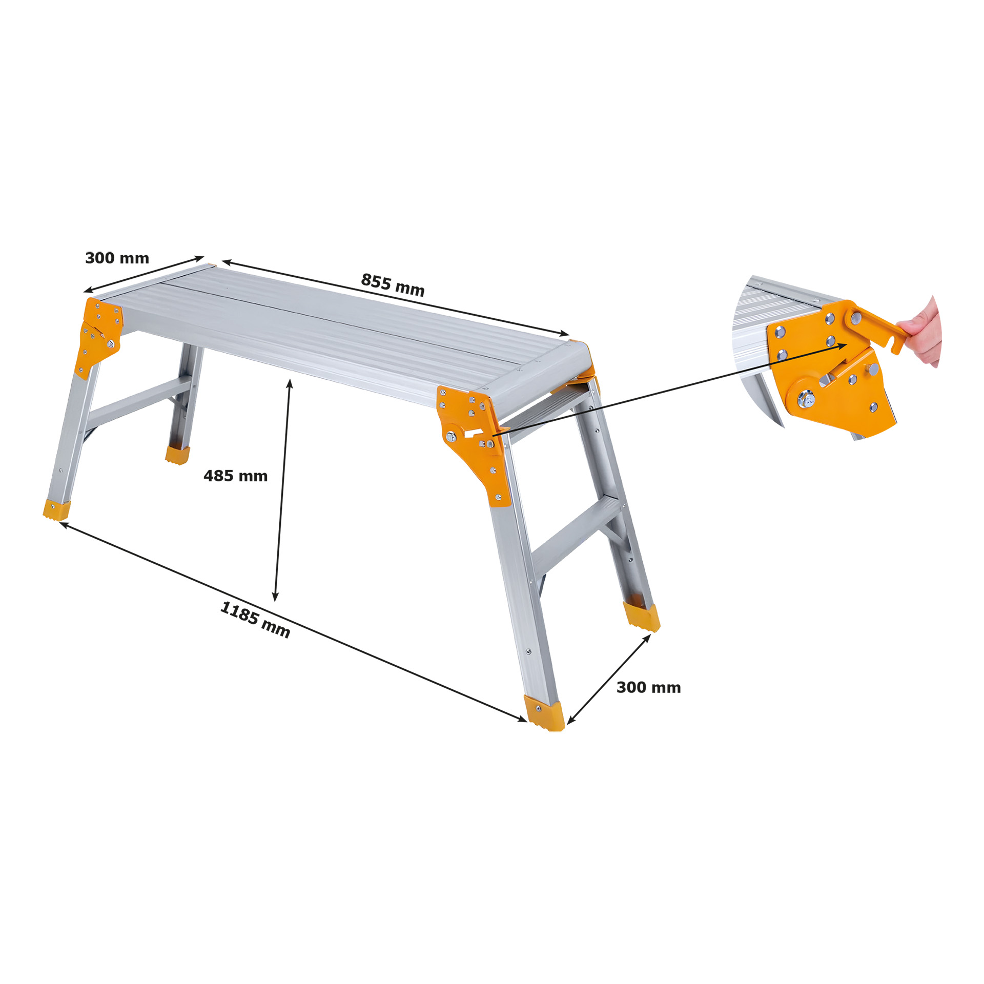GYS Klappbare Trittstufe Alu 85x30x49 cm