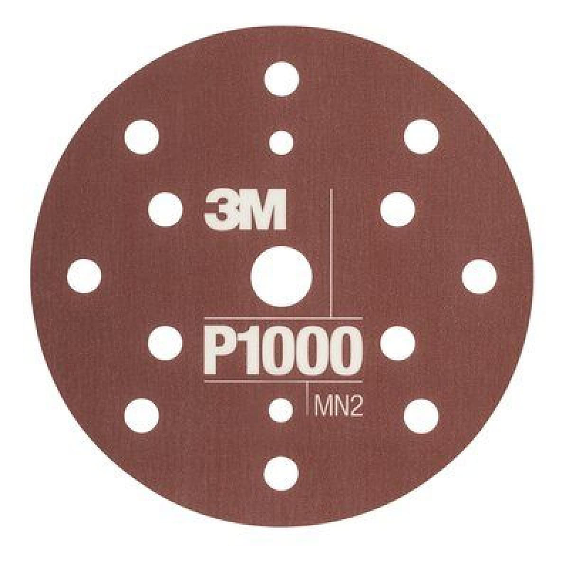 Hookit™ Flexible Schleifscheiben / 15fach gelocht P1000 braun