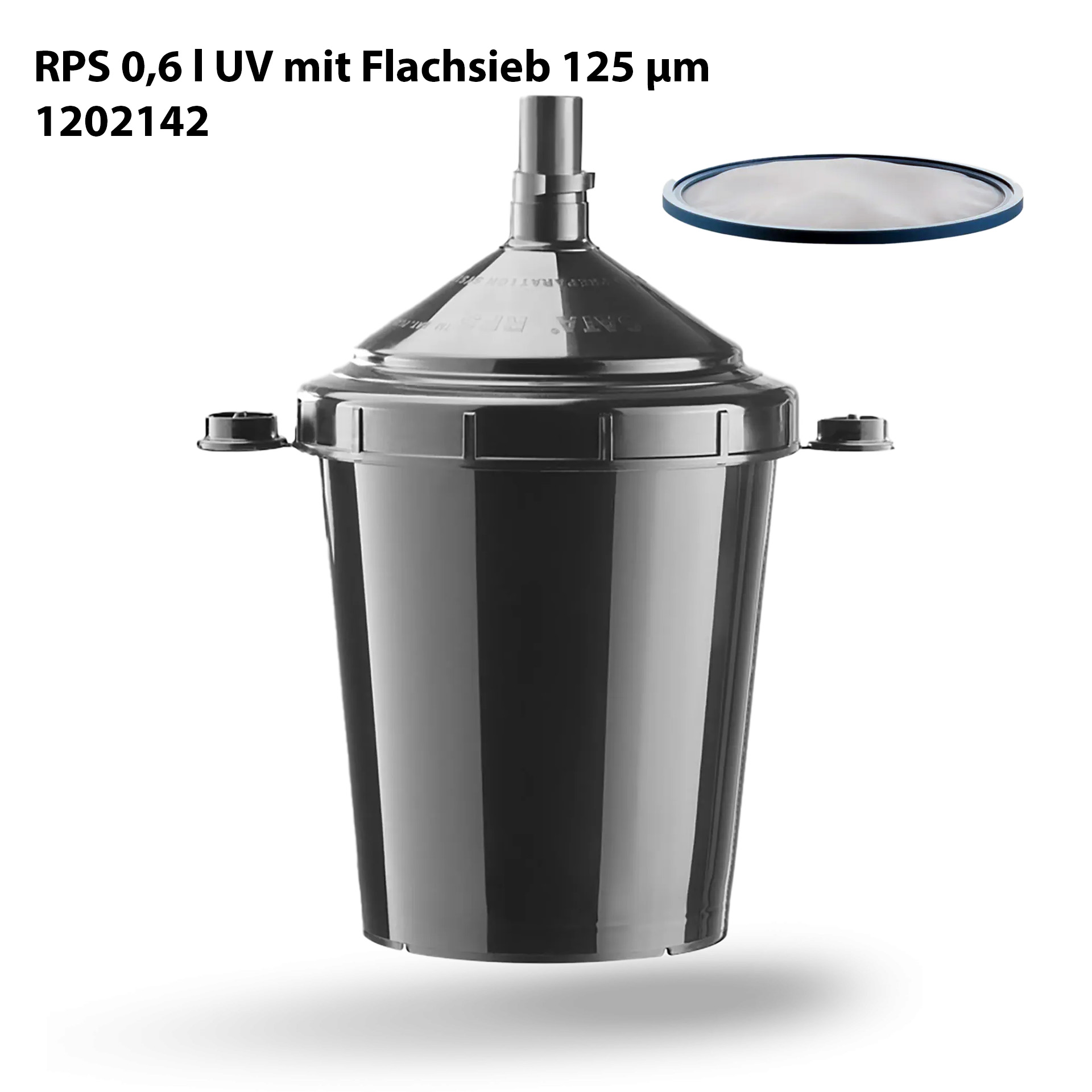 SATA RPS Mehrzweckbecher 0,6 l UV 125 µm Flachsieb (VPE 50 Stück)