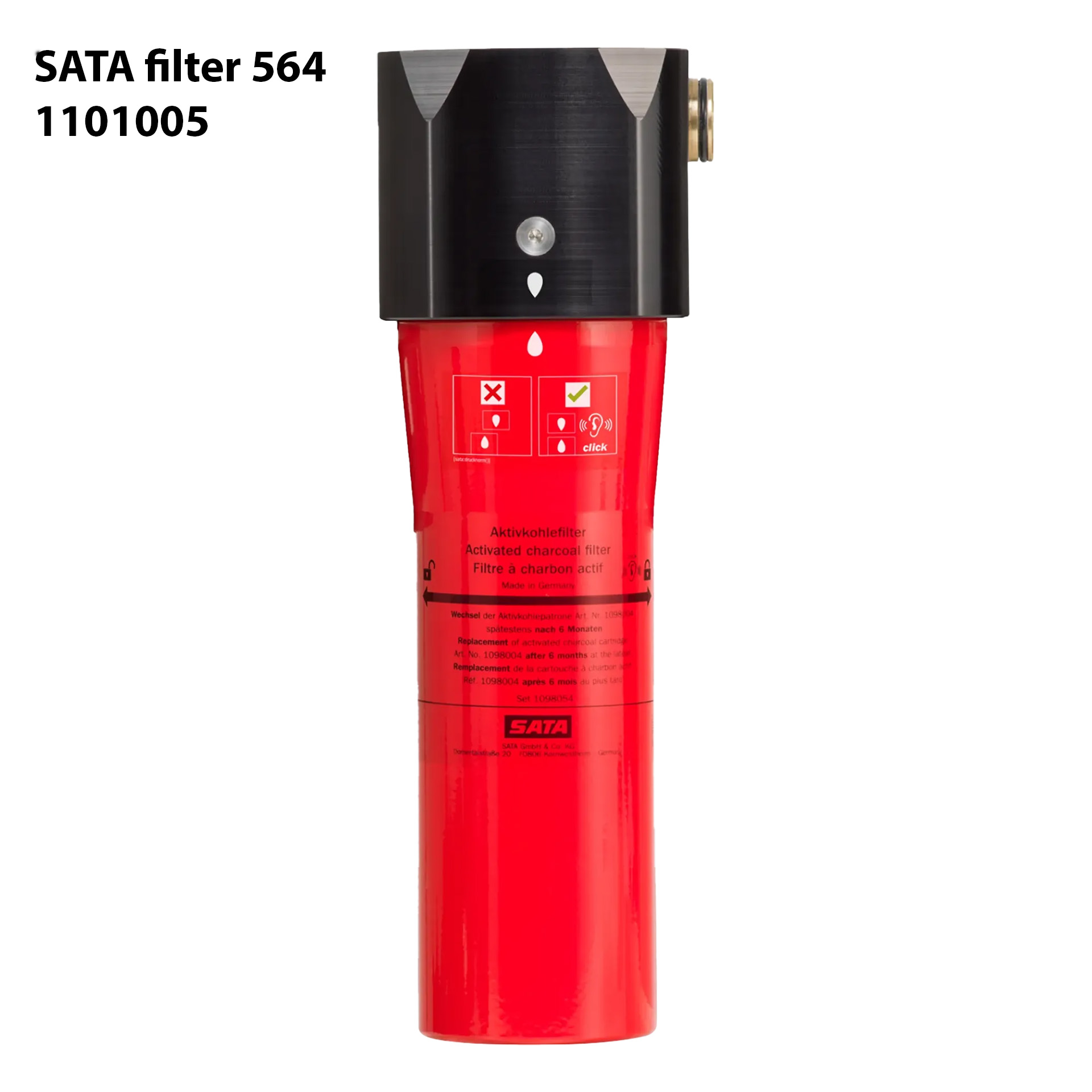 SATA filter 564 1-stufiger Aktivkohlefilter zur Nachrüstung von SATA filter 544